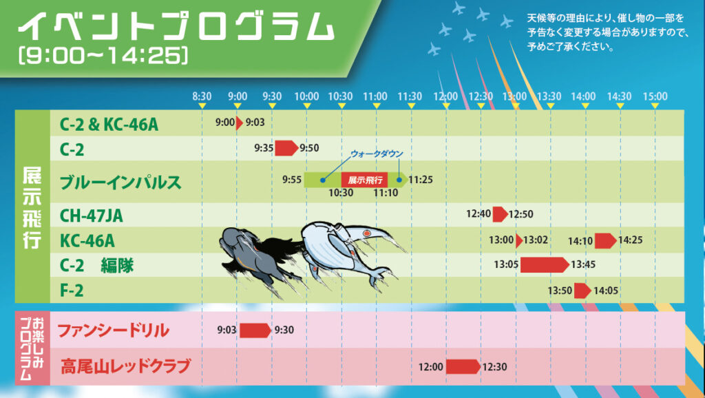 美保基地航空祭のプログラム。