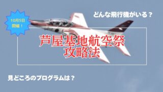 【芦屋基地航空祭2025】アクセス・プログラム・開催日まとめ