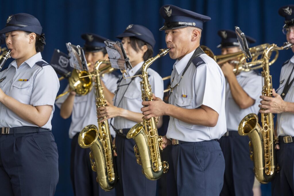 北部航空音楽隊による演奏会の様子。