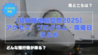 【築城基地航空祭2025】アクセス・プログラム・開催日まとめ
