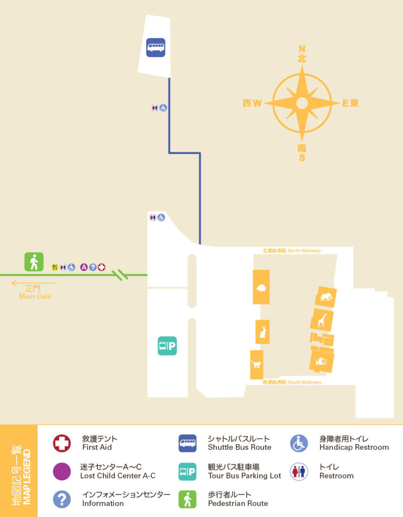 会場内のルートマップ。