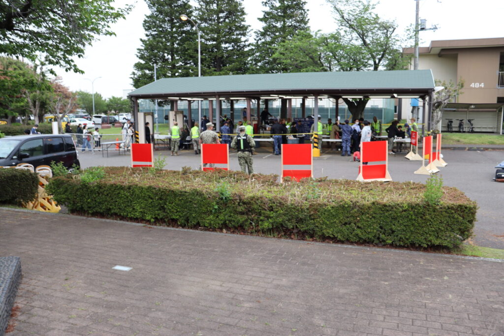 セキュリティチェックの様子。